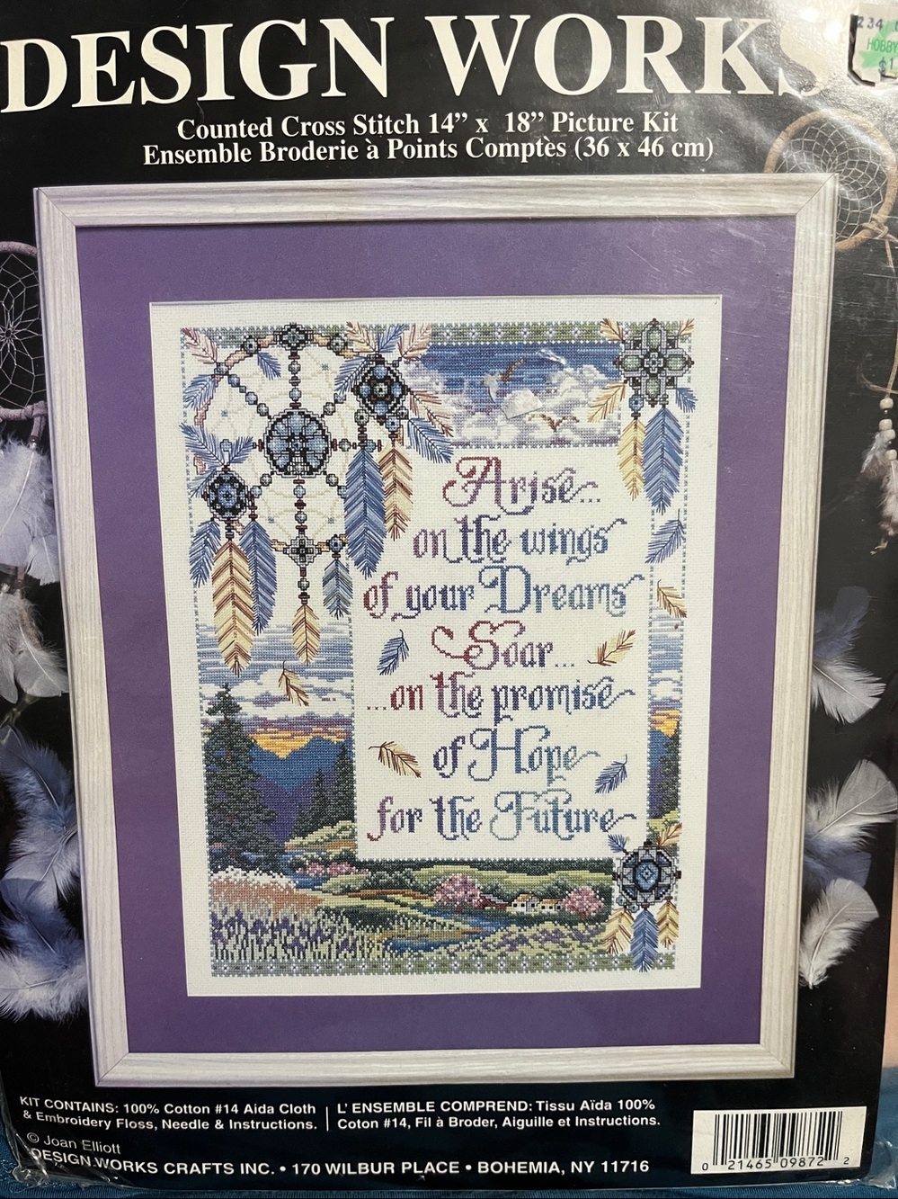 NIP Design Works Arise On Wings Cross Stitch Kit 9872 Joan Elliott